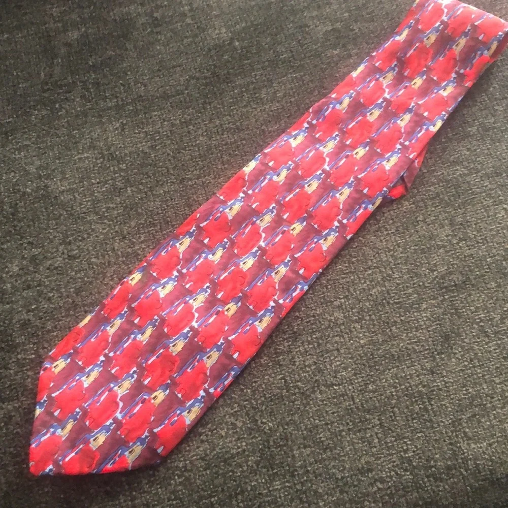 Vintage J. Garcia Red, Blue and Green California Mission Collection 19 Tie